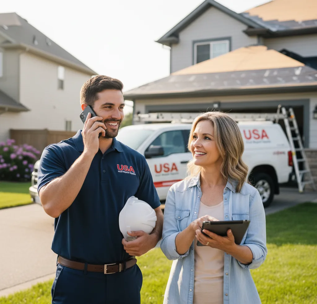 USA Roof Repair Experts customer support in Schofield